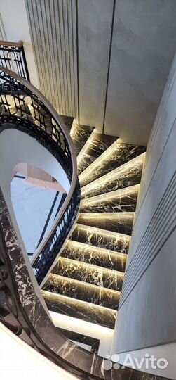 Лестница из гранита мрамор