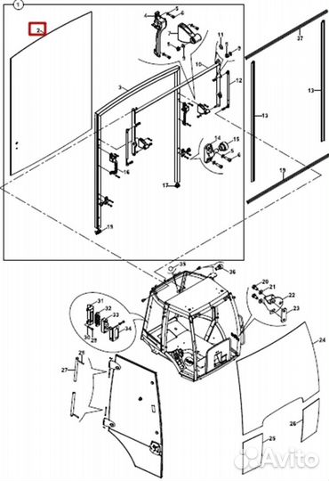 Стекло заднее Hidromek
