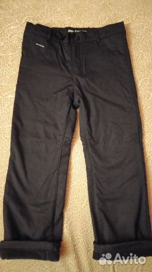 Брюки черные на флисе