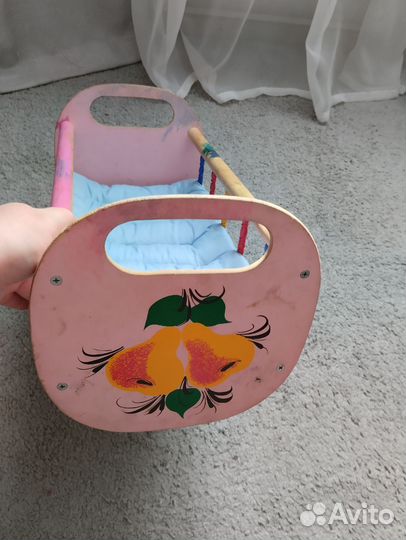 Кровать-качалка для кукол, большая