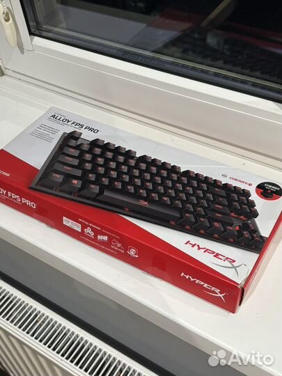 Клавиатура hyperx alloy fps pro cherry red 80%