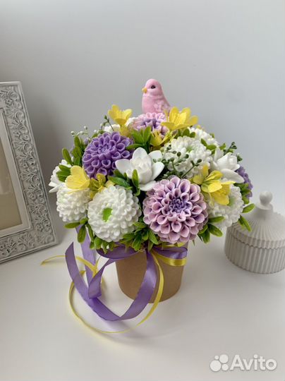 Букет цветов из мыла на 1 сентября