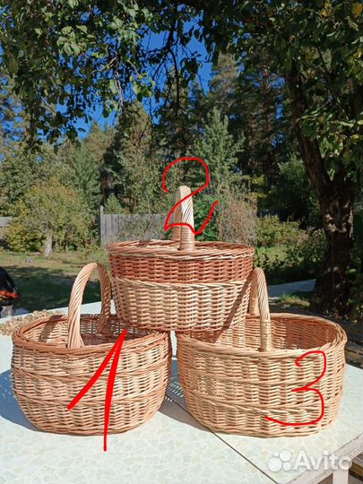 Корзины для грибов из ивовой лозы