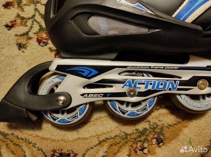 Ролики Action раздвижные, размер 40-43