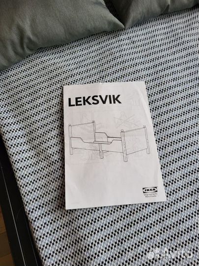 Кровать IKEA раздвижная растущая лексвик leksvik