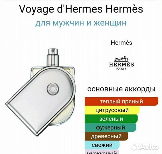 Туалетная вода voyage d'hermes