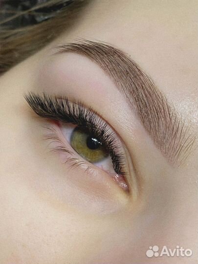 Наращивание ресниц/ оформление бровей