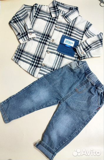 Костюм рубашка, джинсы на мальчика 3,4,5