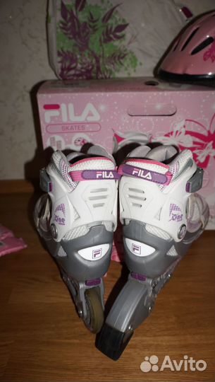 Ролики Fila раздвижные + шлем + защита + сумка