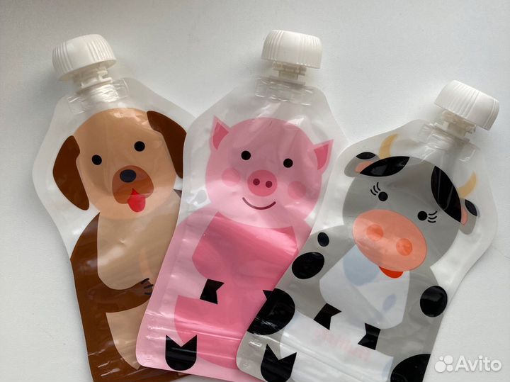 Набор (3шт) многоразовых пауч пакетов