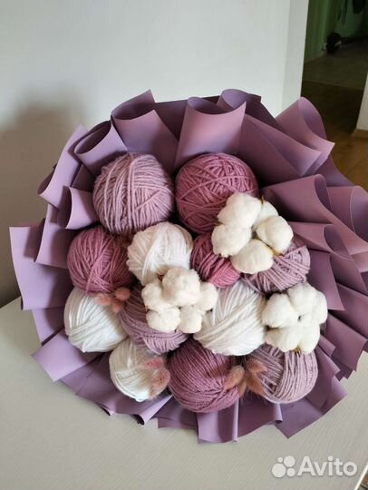 Букет из пряжи