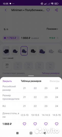 Ботинки демисезонные