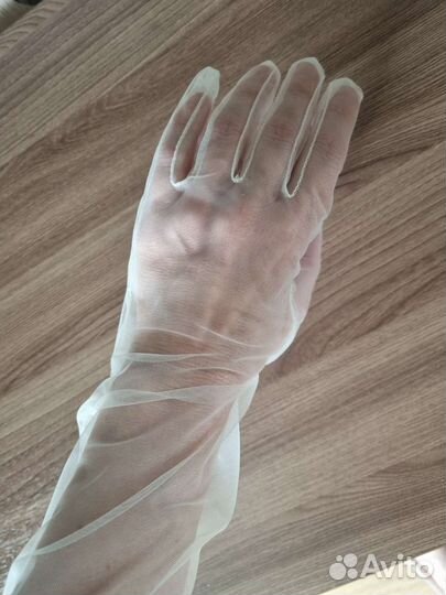 Перчатки длинные тюлевые