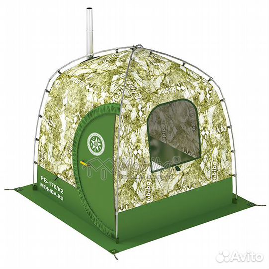 Походная баня палатка с печкой. Бак на 10л