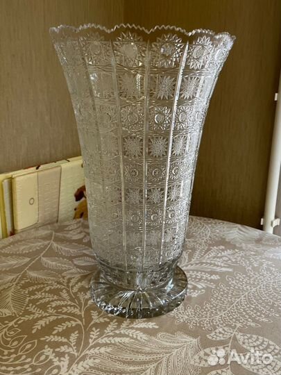 Хрустальная Ваза снежинка 40 см