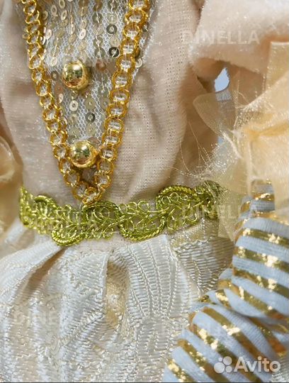 Фигура «Стоячая кукла» Цвет – золотистый, 53см