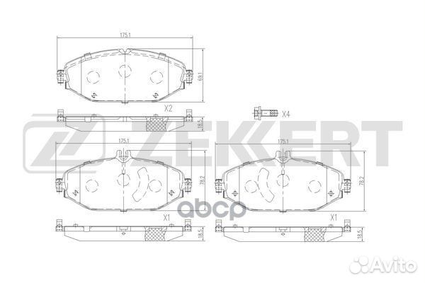 Колодки торм. диск. передн. MB C-Class (205) 13