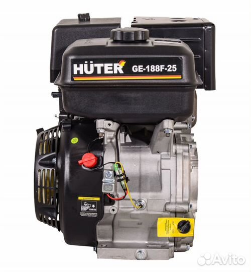 Двигатель бензиновый huter GE-188F-25, 70/15/4