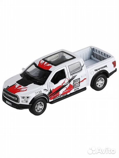 Машина Ford F150 Raptor Спорт 12 см белая металл инерция Технопарк F150RAP-12SRT-WH