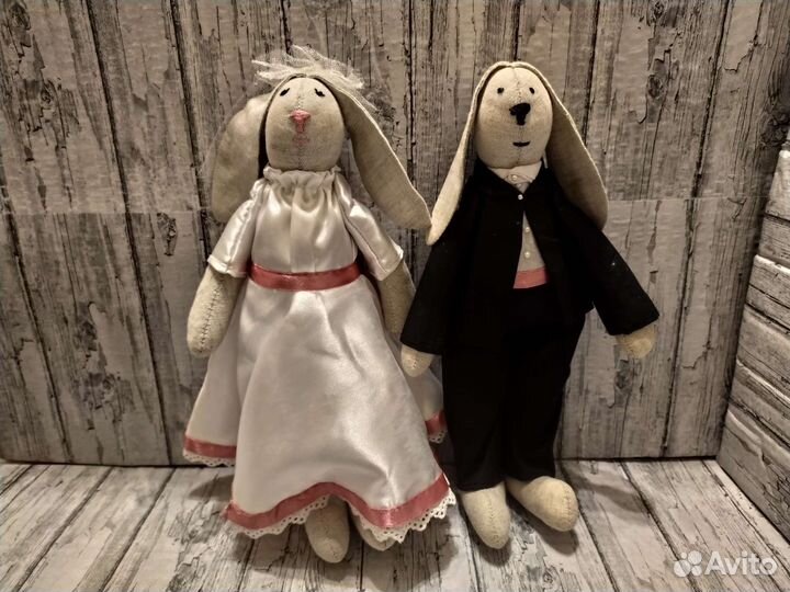 Игрушка Жених и Невеста Кролики (Зайчики) и Мишки