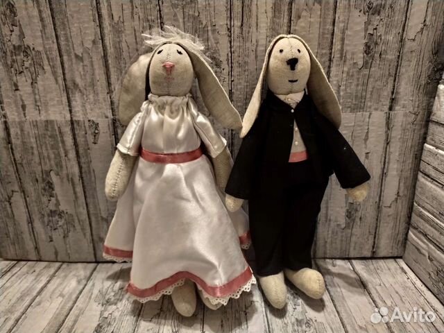 Игрушка Жених и Невеста Кролики (Зайчики) и Мишки