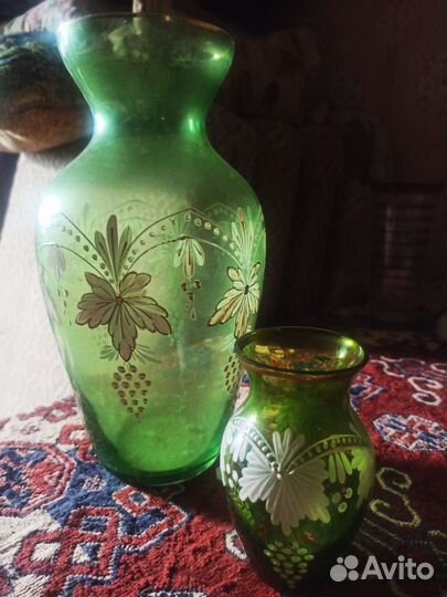 Ваза цветное стекло чехословакия