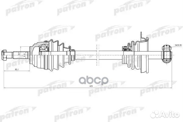 Полуось лев renault:Twingo 1.2i 96 +ABS PDS0587