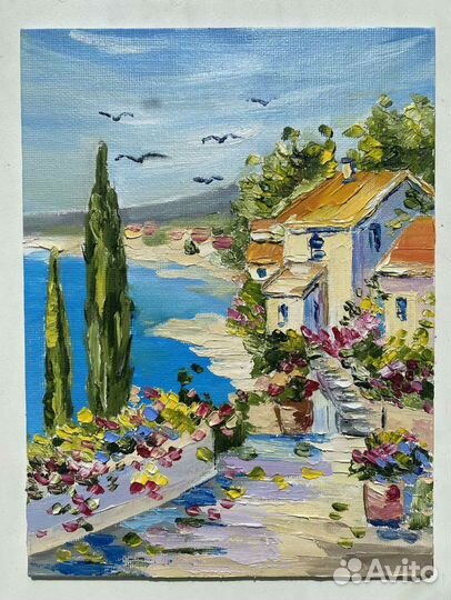 Картина маслом морской пейзаж