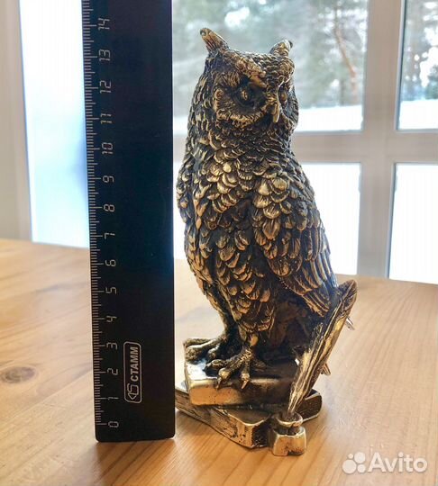 Бронзовая статуэтка «Сова на книгах»