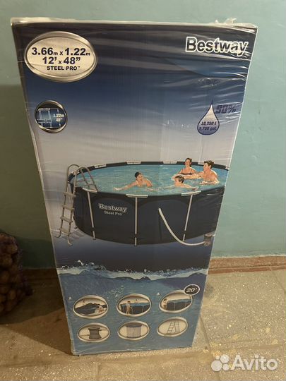 Новый бассейн каркасный 305*76 с фильтр насосом