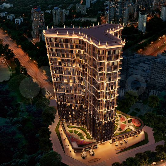 1-к. квартира, 47,4 м², 3/25 эт.