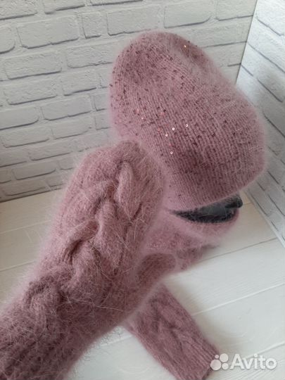 Шапка бини двойная