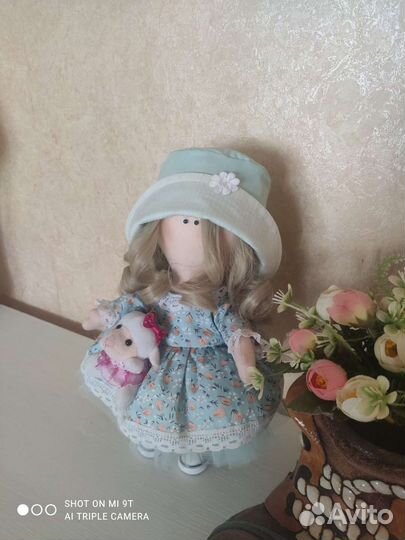 Интерьерная кукла тильда ручной работы