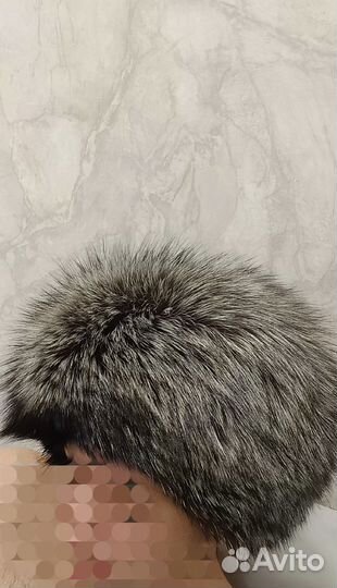 Шапка из чернобурки женская