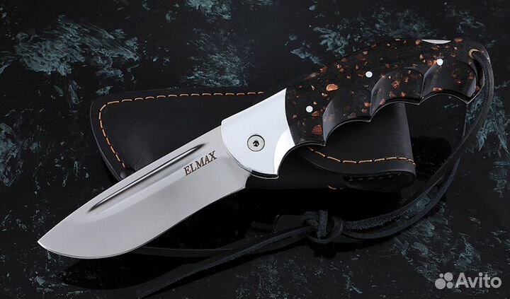 Складной нож Ястреб, сталь Elmax, рукоять накладки
