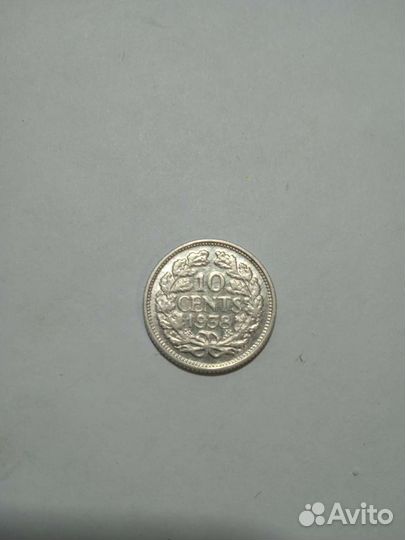 10 центов 1938 год. Нидерланды