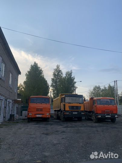 Услуги самосвалов 10- 25т,до 20куб.м