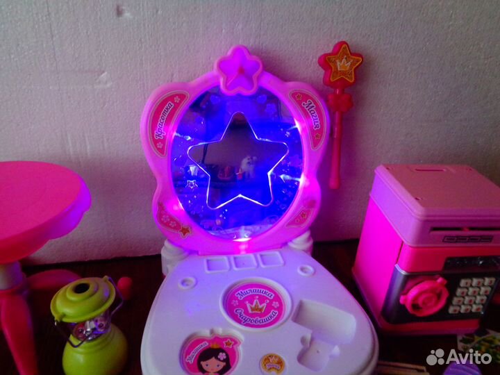 Касса, весы, посудка, кроватка, коляска