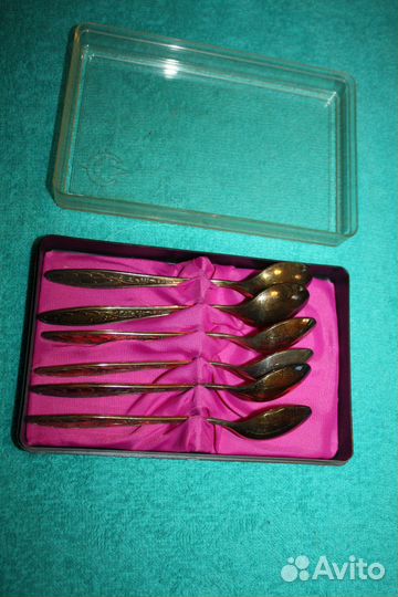 Чайные ложки позолоченные