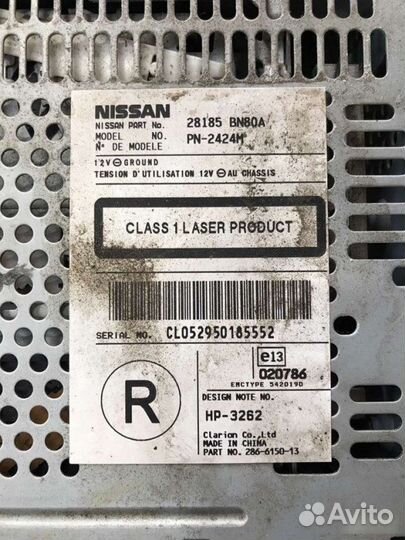 Штатная магнитола Nissan Almera седан 1.8 2006