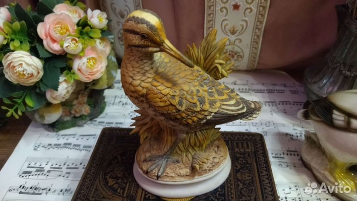 Статуэтка фарфор ручной росписи Бекас