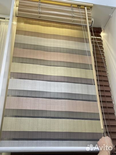 Рулонные шторы день ночь зебра