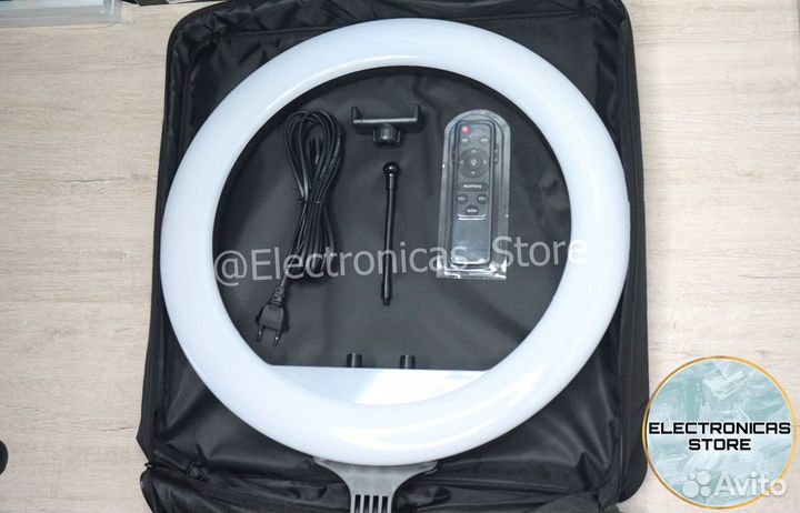 Кольцевая Лампа 45 см Бело-Мраморная RL-18