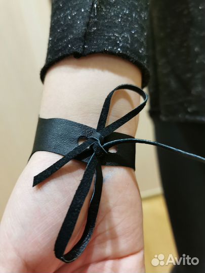 Чокер кожаный(натуральная кожа) Летучая мышь