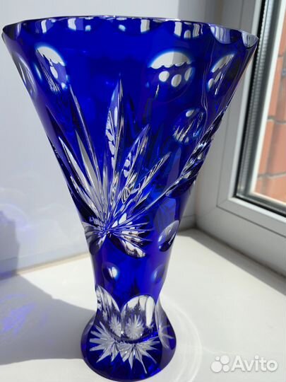 Вазы хрустальные цветные СССР