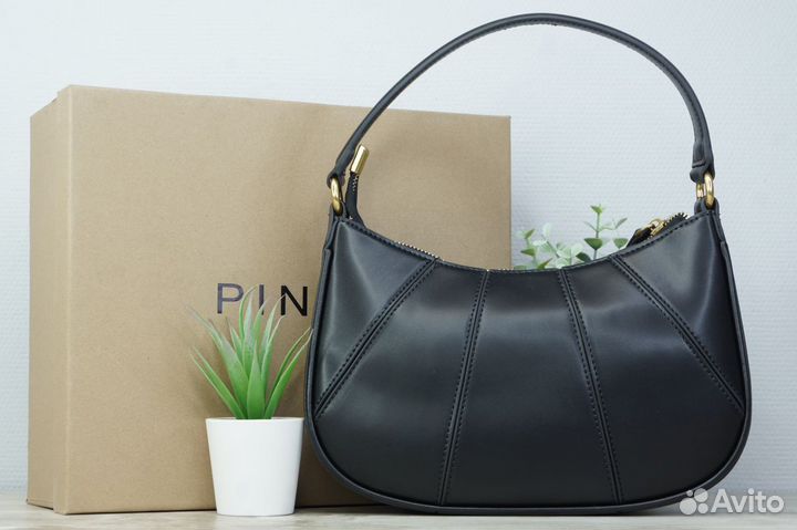 Сумка Pinko Mini Love Bag Half Moon черная