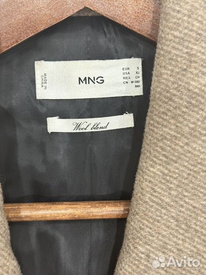 Пальто пиджак Mango шерсть 44