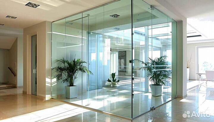 Раздвижные стеклянные перегородки