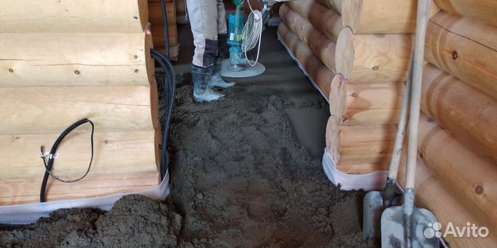 Полусухая стяжка пола за 1 день