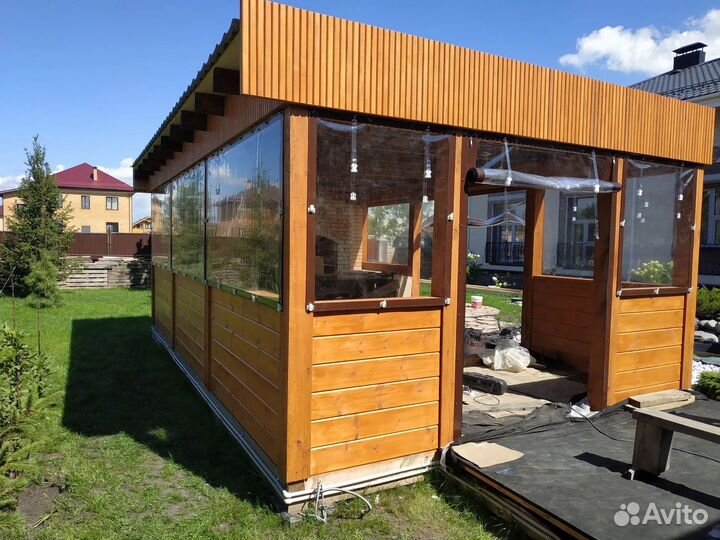 Мягкие окна для беседки